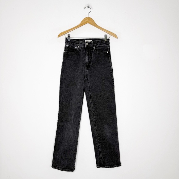 Madewell The Perfect Vintage Wide Leg Jeans 25 Black Acid Wash - Picture 2 of 8